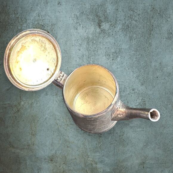 Vintage Restoration Hardware Hotel Creamer Silver Plated Display Kitchen Coffee - Picture 5 of 7